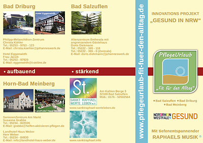 Innovations Projekt Gesund in NRW Flyer